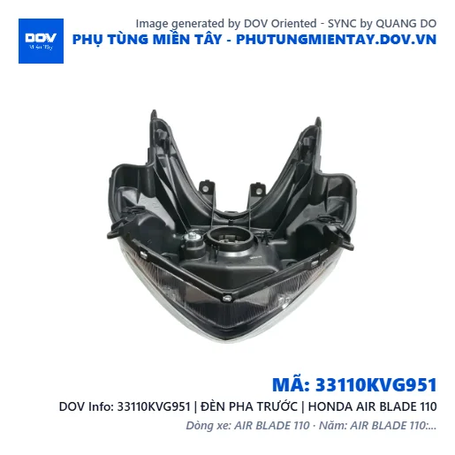 33110KVG951 | ĐÈN PHA TRƯỚC | HONDA AIR BLADE 110 — 33110KVG951