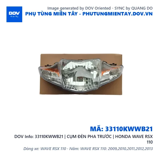 33110KWWB21 | CỤM ĐÈN PHA TRƯỚC | HONDA WAVE RSX 110 — 33110KWWB21