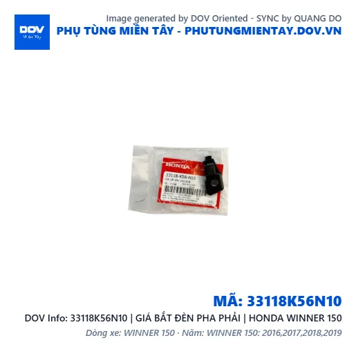 33118K56N10 | GIÁ BẮT ĐÈN PHA PHẢI | HONDA WINNER 150 — 33118K56N10