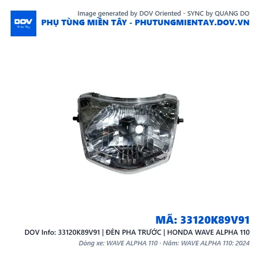 33120K89V91 | ĐÈN PHA TRƯỚC | HONDA WAVE ALPHA 110 — 33120K89V91