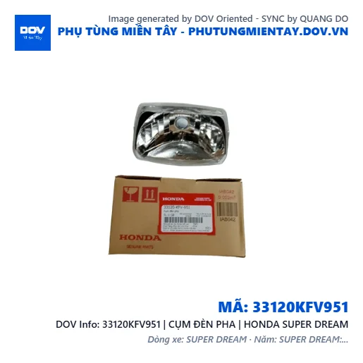 33120KFV951 | CỤM ĐÈN PHA | HONDA SUPER DREAM — 33120KFV951