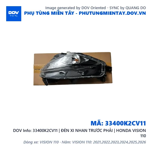 33400K2CV11 | ĐÈN XI NHAN TRƯỚC PHẢI | HONDA VISION 110 — 33400K2CV11