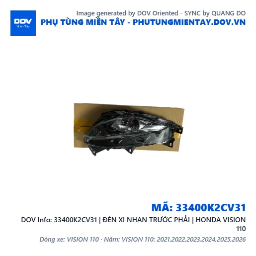 33400K2CV31 | ĐÈN XI NHAN TRƯỚC PHẢI | HONDA VISION 110 — 33400K2CV31