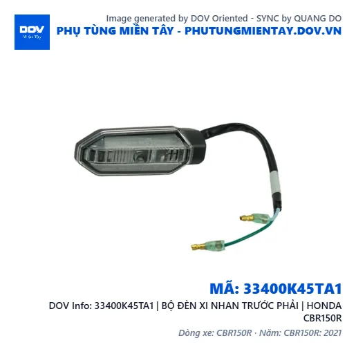 33400K45TA1 | BỘ ĐÈN XI NHAN TRƯỚC PHẢI | HONDA CBR150R — 33400K45TA1