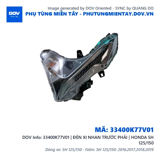 33400K77V01 | ĐÈN XI NHAN TRƯỚC PHẢI | HONDA SH 125/150 — 33400K77V01