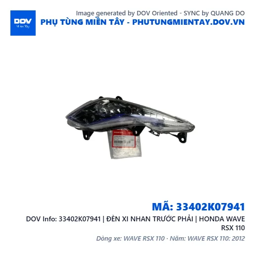 33402K07941 | ĐÈN XI NHAN TRƯỚC PHẢI | HONDA WAVE RSX 110 — 33402K07941