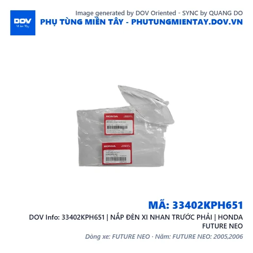 33402KPH651 | NẮP ĐÈN XI NHAN TRƯỚC PHẢI | HONDA FUTURE NEO — 33402KPH651