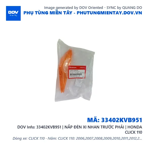 33402KVB951 | NẮP ĐÈN XI NHAN TRƯỚC PHẢI | HONDA CLICK 110 — 33402KVB951