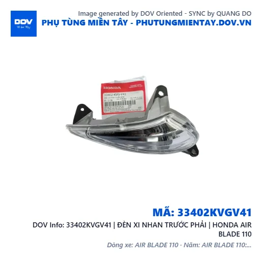 33402KVGV41 | ĐÈN XI NHAN TRƯỚC PHẢI | HONDA AIR BLADE 110 — 33402KVGV41