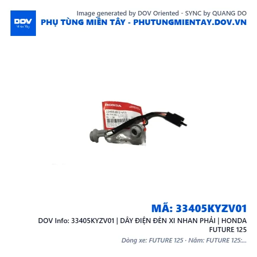 33405KYZV01 | DÂY ĐIỆN ĐÈN XI NHAN PHẢI | HONDA FUTURE 125 — 33405KYZV01