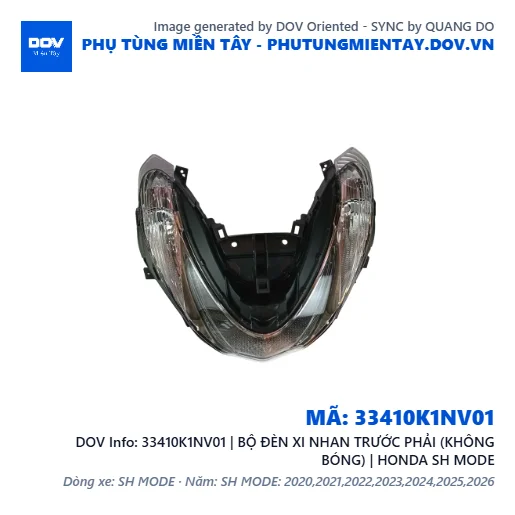 33410K1NV01 | BỘ ĐÈN XI NHAN TRƯỚC PHẢI (KHÔNG BÓNG) | HONDA SH MODE — 33410K1NV01