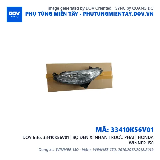 33410K56V01 | BỘ ĐÈN XI NHAN TRƯỚC PHẢI | HONDA WINNER 150 — 33410K56V01