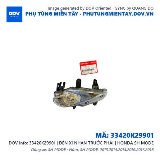 33420K29901 | ĐÈN XI NHAN TRƯỚC PHẢI | HONDA SH MODE — 33420K29901