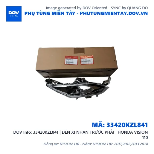 33420KZL841 | ĐÈN XI NHAN TRƯỚC PHẢI | HONDA VISION 110 — 33420KZL841