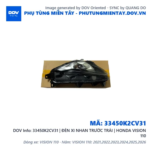 33450K2CV31 | ĐÈN XI NHAN TRƯỚC TRÁI | HONDA VISION 110 — 33450K2CV31