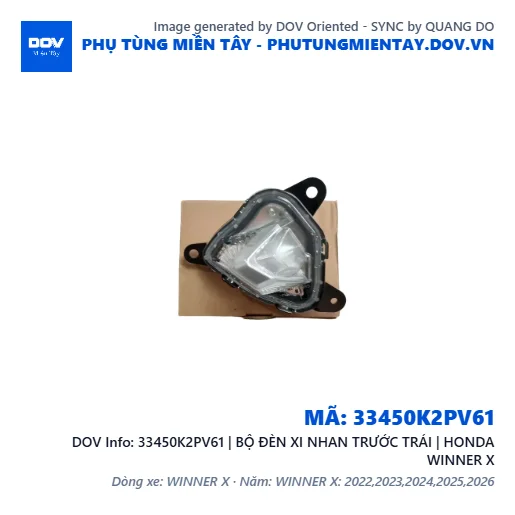 33450K2PV61 | BỘ ĐÈN XI NHAN TRƯỚC TRÁI | HONDA WINNER X — 33450K2PV61