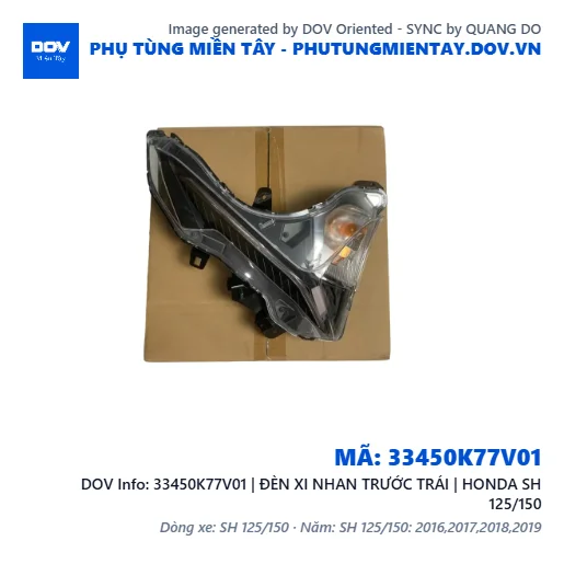 33450K77V01 | ĐÈN XI NHAN TRƯỚC TRÁI | HONDA SH 125/150 — 33450K77V01