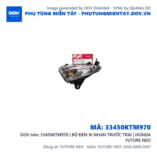 33450KTM970 | BỘ ĐÈN XI NHAN TRƯỚC TRÁI | HONDA FUTURE NEO — 33450KTM970