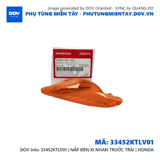 33452KTLV01 | NẮP ĐÈN XI NHAN TRƯỚC TRÁI | HONDA — 33452KTLV01