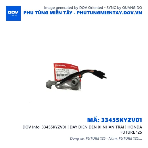 33455KYZV01 | DÂY ĐIỆN ĐÈN XI NHAN TRÁI | HONDA FUTURE 125 — 33455KYZV01