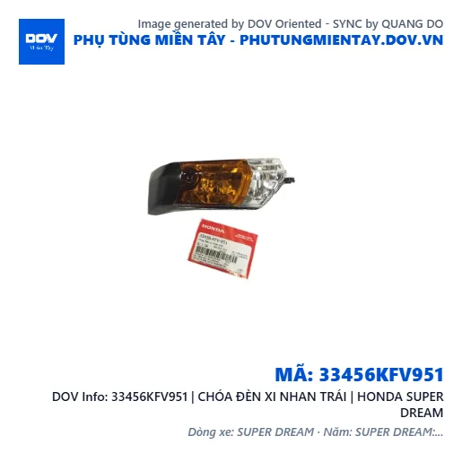 33456KFV951 | CHÓA ĐÈN XI NHAN TRÁI | HONDA SUPER DREAM — 33456KFV951