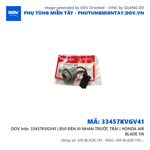 33457KVGV41 | ĐUI ĐÈN XI NHAN TRƯỚC TRÁI | HONDA AIR BLADE 110 — 33457KVGV41