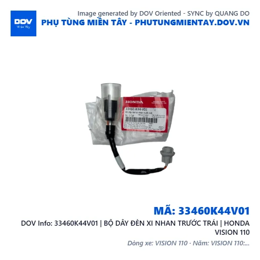 33460K44V01 | BỘ DÂY ĐÈN XI NHAN TRƯỚC TRÁI | HONDA VISION 110 — 33460K44V01