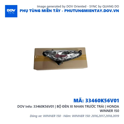 33460K56V01 | BỘ ĐÈN XI NHAN TRƯỚC TRÁI | HONDA WINNER 150 — 33460K56V01