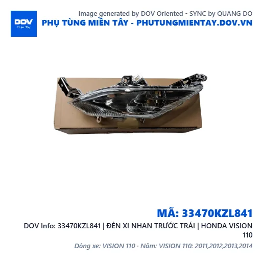 33470KZL841 | ĐÈN XI NHAN TRƯỚC TRÁI | HONDA VISION 110 — 33470KZL841