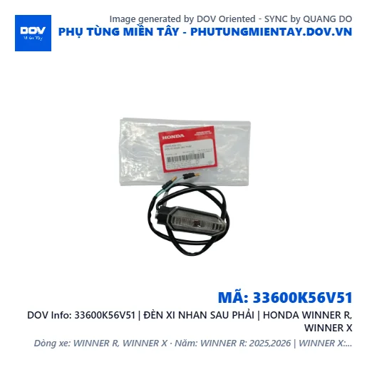 33600K56V51 | ĐÈN XI NHAN SAU PHẢI | HONDA WINNER R, WINNER X — 33600K56V51
