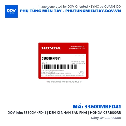 33600MKFD41 | ĐÈN XI NHAN SAU PHẢI | HONDA CBR1000RR — 33600MKFD41
