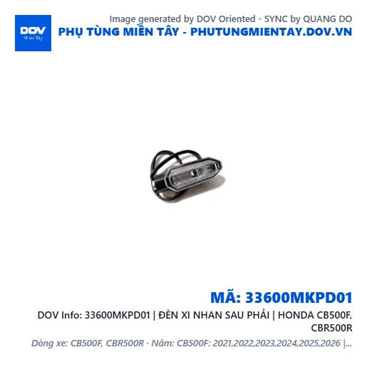 33600MKPD01 | ĐÈN XI NHAN SAU PHẢI | HONDA CB500F, CBR500R — 33600MKPD01