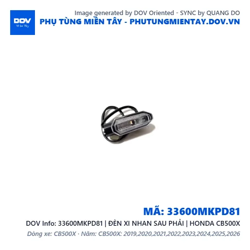 33600MKPD81 | ĐÈN XI NHAN SAU PHẢI | HONDA CB500X — 33600MKPD81