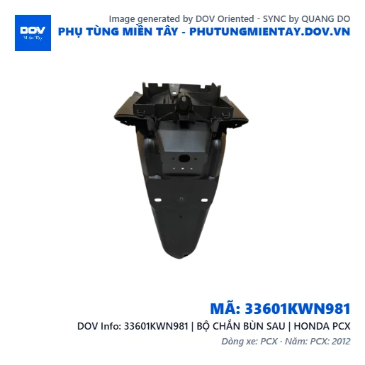 33601KWN981 | BỘ CHẮN BÙN SAU | HONDA PCX — 33601KWN981