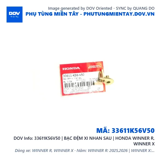 33611K56V50 | BẠC ĐỆM XI NHAN SAU | HONDA WINNER R, WINNER X — 33611K56V50