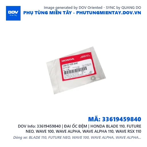 33619459840 | ĐAI ỐC ĐỆM | HONDA BLADE 110, FUTURE NEO, WAVE 100, WAVE ALPHA, WAVE ALPHA 110, WAVE RSX 110 — 33619459840