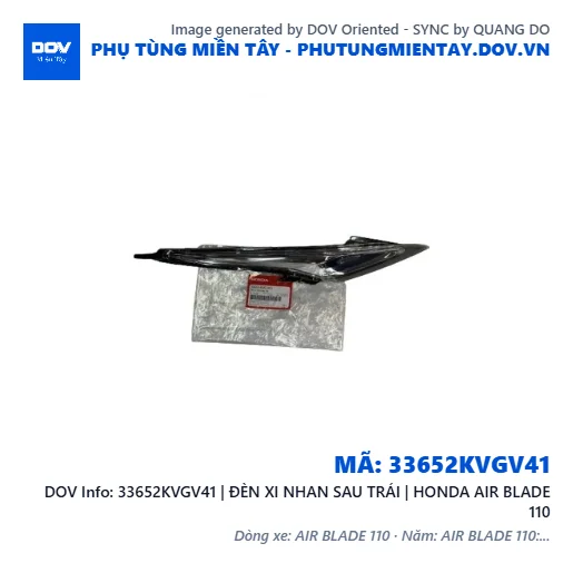 33652KVGV41 | ĐÈN XI NHAN SAU TRÁI | HONDA AIR BLADE 110 — 33652KVGV41