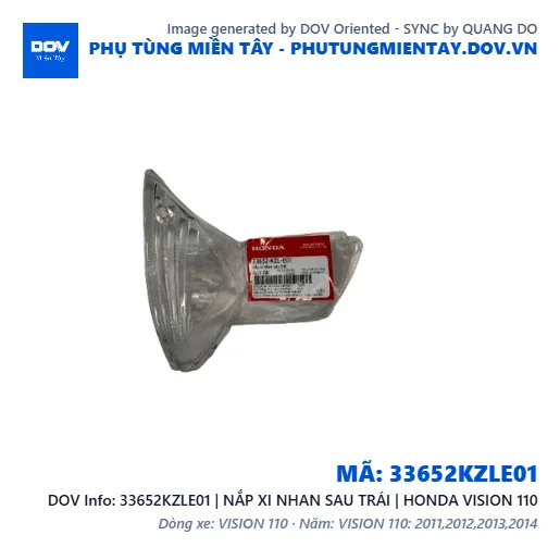 33652KZLE01 | NẮP XI NHAN SAU TRÁI | HONDA VISION 110 — 33652KZLE01