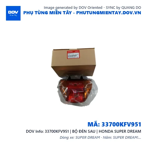 33700KFV951 | BỘ ĐÈN SAU | HONDA SUPER DREAM — 33700KFV951