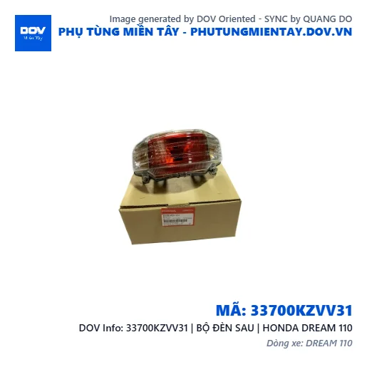 33700KZVV31 | BỘ ĐÈN SAU | HONDA DREAM 110 — 33700KZVV31