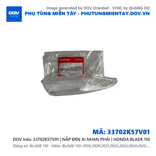 33702K57V01 | NẮP ĐÈN XI NHAN PHẢI | HONDA BLADE 110 — 33702K57V01