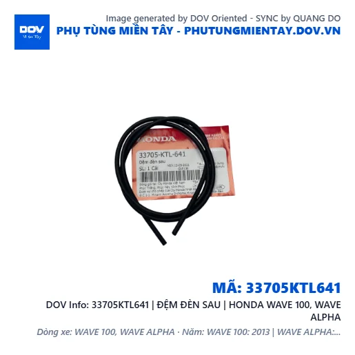 33705KTL641 | ĐỆM ĐÈN SAU | HONDA WAVE 100, WAVE ALPHA — 33705KTL641