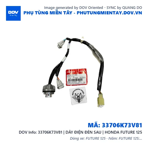 33706K73V81 | DÂY ĐIỆN ĐÈN SAU | HONDA FUTURE 125 — 33706K73V81