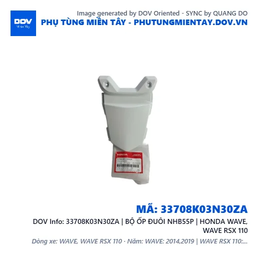 33708K03N30ZA | BỘ ỐP ĐUÔI NHB55P | HONDA WAVE, WAVE RSX 110 — 33708K03N30ZA