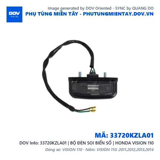 33720KZLA01 | BỘ ĐÈN SOI BIỂN SỐ | HONDA VISION 110 — 33720KZLA01