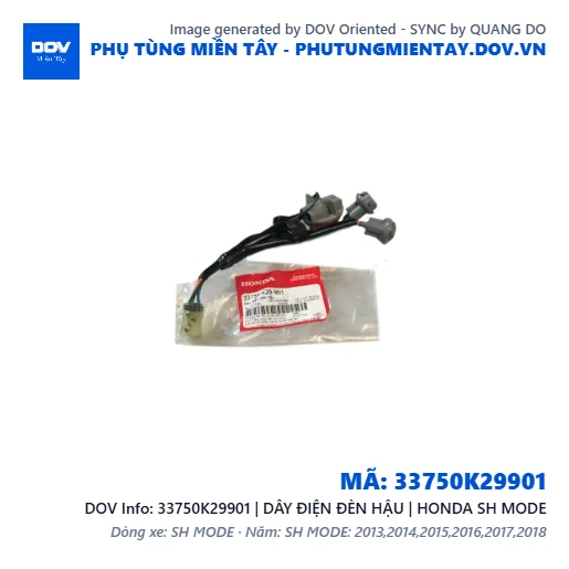 33750K29901 | DÂY ĐIỆN ĐÈN HẬU | HONDA SH MODE — 33750K29901