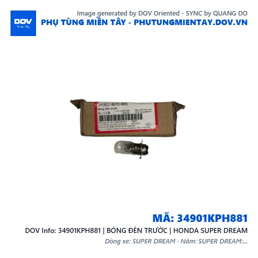 34901KPH881 | BÓNG ĐÈN TRƯỚC | HONDA SUPER DREAM — 34901KPH881