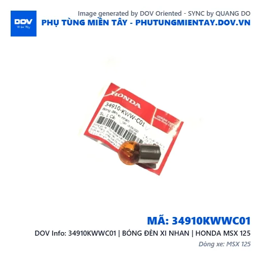 34910KWWC01 | BÓNG ĐÈN XI NHAN | HONDA MSX 125 — 34910KWWC01