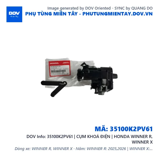 35100K2PV61 | CỤM KHOÁ ĐIỆN | HONDA WINNER R, WINNER X — 35100K2PV61