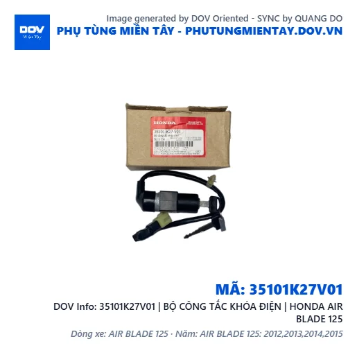 35101K27V01 | BỘ CÔNG TẮC KHÓA ĐIỆN | HONDA AIR BLADE 125 — 35101K27V01